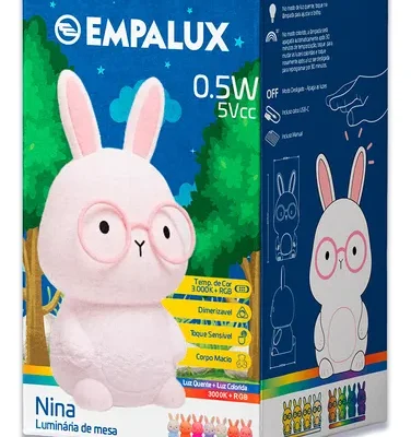 Luminaria Nina de mesa 0.5w - RGB Dimirizável