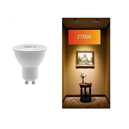 Lampada LED Dicroica 7W 2700K - Quente