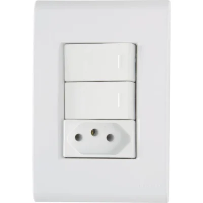 Conjunto 2 Interruptor 1 Tomada 10A