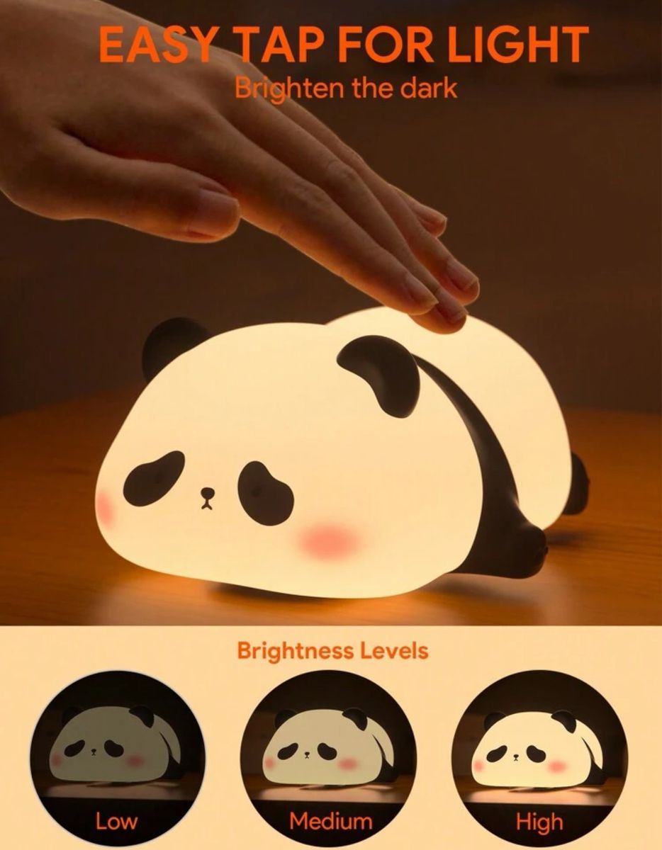 Luminaria panda recarregavel 2W