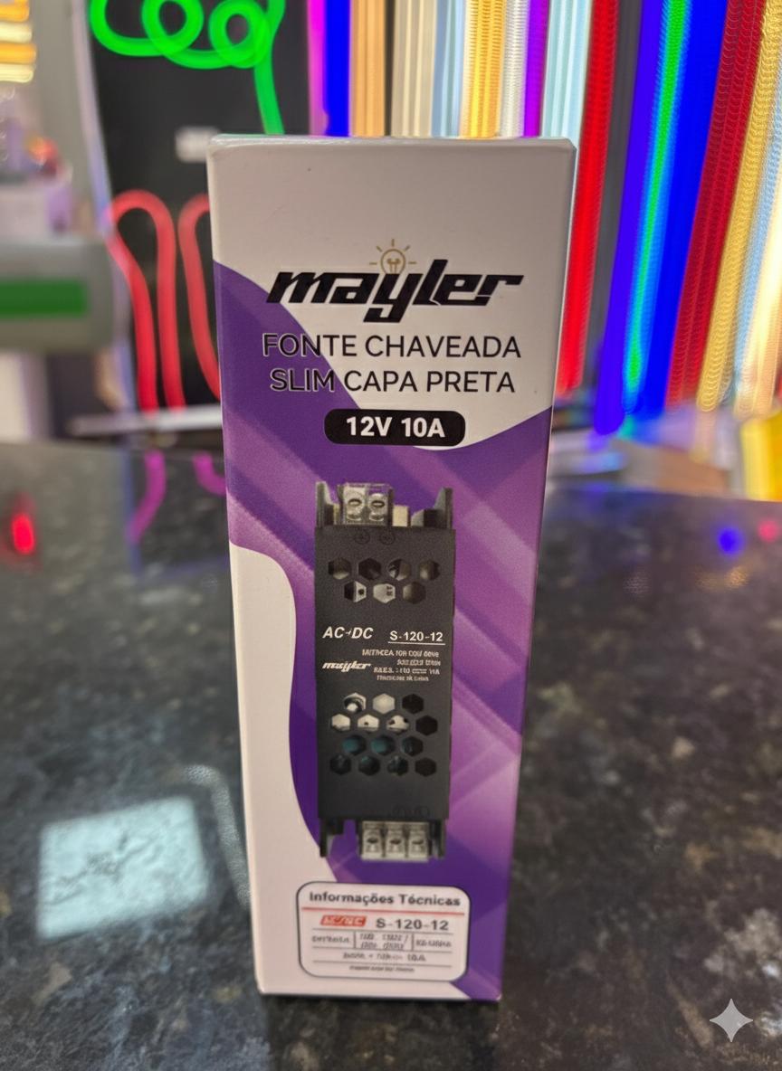 Fonte Chaveada Capa Preta Mayler 10a