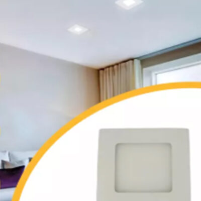 Painel LED 6W Quadrado e Redondo de Embutir