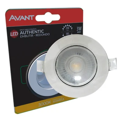 Spot Direcionavel 3w 3000k - Quente