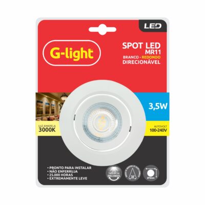 Spot LED Direcionavel 3,5w 3000k - Quente